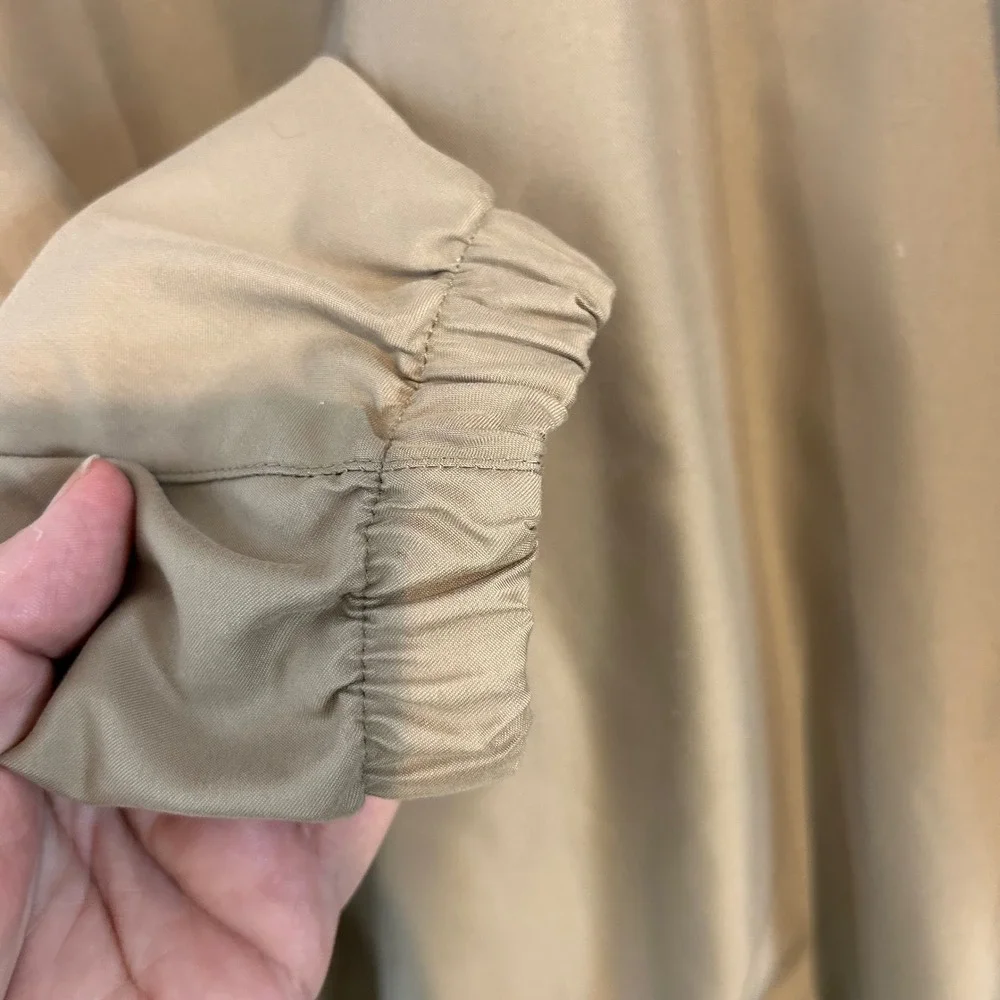 FootJoy Golf Pullover Jacket Men's L Tan V-Neck‎ Long Sleeve Lightweight
